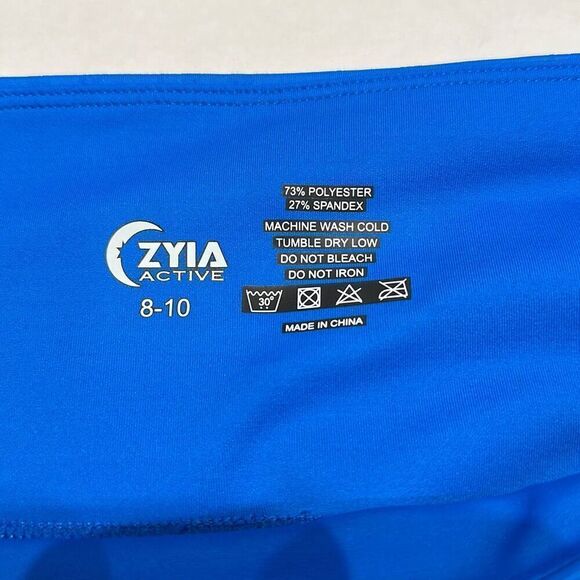 Zyia Active Leggings Willow High Rise Cropped Blue Size 8-10 - Picture 8 of 9